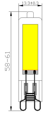 BÓNG LED 3W FULL GLASS G9 120lm / w 2700K FML-003